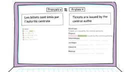 Ecran traduction anglais français SYSTRAN Translate PRO